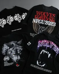 Darcs Wolves Gym Fitness T-shirty duże kulturystyka Bawełna Wysokiej jakości kobiety mężczyźni odzież grafika Top Tees trening Koszulki odzieży sportowej rozmiar