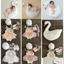 Keepsakes Born Pography Clothing Headbanddressshoes Studio Baby Girl Po Accessories Props Babi Shoot Clothes Fotografia 230801 Drop de Otnkg