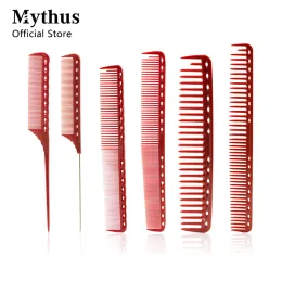 ツールレッドサロンヘアカットコームセット6サイズProfessinal Barber Comb Resin Material Stylistスタイリングツール