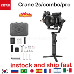 Heads Zhiyun guindaste oficial 2S/COMBO/PRO 3 eixos estabilizador de câmera gimbal portátil para todas as câmeras DSLR Canon BMPCC Sony Panasonic