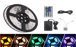 شرائط مقاومة للماء IP65 5M 300 LEDS SMD 5050 RGB LID LED Strips 60 LEDS M وحدة التحكم عن بُعد 12V 5A مصدر الطاقة مع EUUSA8538462