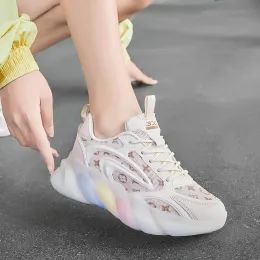 Slippers Ins stunky Women Sneakers Female Runder White Shoes Rainbow Seal Luxury Rights زيادة Zapatillas Mujer Size EU 3539