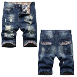 Модные летние брюки с несколькими отверстиями для нищих с 3D кошачьими усами и цветочным принтом, соответствующие цвету, брюки с национальным флагом, прямые джинсы для мужчин