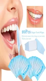 20 pezzi dito salviette per denti spazzolino per denti salviette dentale pulito strumento per sbiancamento dei denti per la pulizia profonda orale3707044