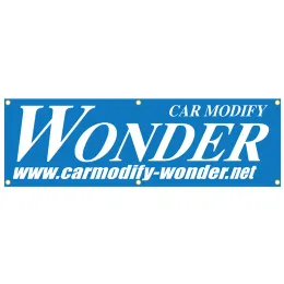 Accessori 130GSM 150D Materiale Auto Modifica Wonder Flag Banner 1,5 piedi * 5 piedi (45 * 150 cm) Dimensioni Personalizzato Qualsiasi dimensione Qualsiasi logo Bandiere volanti e appese