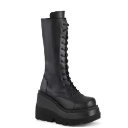 BOTAS 2022 GOTHIC Punk Moda Mulheres Boots de Botas Plataforma Alta Plataforma sobre as botas de joelho Feminino Cosplay Sapatos de outono