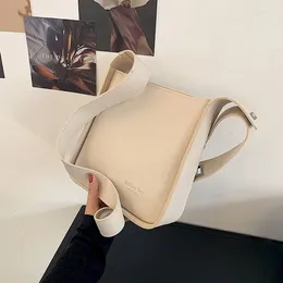 Sacos de cintura Foufurieux Simples Vintage Pu Couro Composto Mulheres Grande Capacidade Messenger Feminino Sólido Luxo Bucket Bolsa Totes