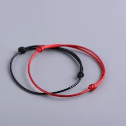 Armreifen, Mädchen, Frauen, rotes Seil-Armband für DIY-Zubehör, schwarzes Seil, Handlinie, Greifseil-Halskette, 10 Stück/Los, rot-schwarzes Handseil des gesamten Verkaufs