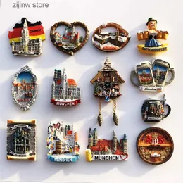 Fridge Magnets Munchen 3D Fridge Magnets Tourism Souvenir Refrigerant Magnetic Sticker Collection Handmade Gift from Germany Y240322