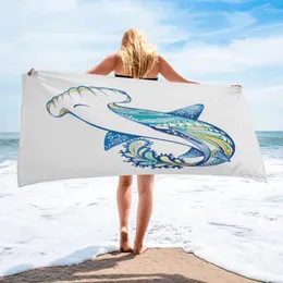 Ręcznik Blue Whale Cartoon Creative Spring Household Bath Mikrofibra Szybka sucha twarz surfowanie plaż