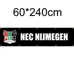 Akcesoria Holland NEC Nijmegen Flag Black 60x240cm Banner Dekoracja do domu i ogrodu