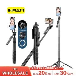 INRAML16 Kablosuz Selfie Stick Tripod Stand Katlanabilir Monopod Aksiyon Kameraları Akıllı Telefonlar Denge Sabit Çekim 240309