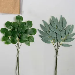 Fiori decorativi 10 pezzi di piante artificiali foglie verde gambi di pianta composizione floreale simulazione bouquet tavolo da soggiorno per matrimoni domestici