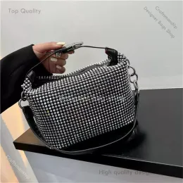 borsa di design borsa tote Borsa a tracolla piccola a spalla singola con catena scintillante di alta qualità intarsiata da donna Borsa quadrata piccola con sconto del 70%