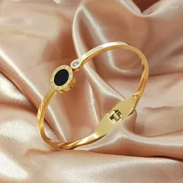 Bangle Black/Sliver/Golden Shell For Women Jewelry Crystal Roman Sifferals Armband Bangles Love Cuff