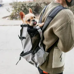 Utomhusresor valpmedium hund ryggsäck för små hundar andas som går franska bulldoggsäckar tillbehör husdjur leveranser 240318