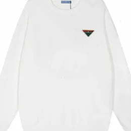 Дизайнерский PU Pujia Correct High Version 24SS, новый модный бренд с тремя знаками, классический мужской свитер с эксклюзивным логотипом и круглым вырезом TDA3