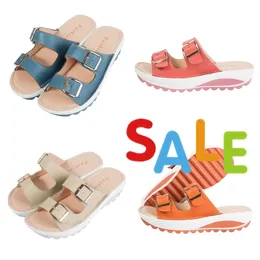 Casual Women's Sandals for Home Outdoor Wear Casual Shoes Gai Apricot Stor storlek Fashion Trend Women Easy Matching Waterproof Double Breasted Summer Size 35-42