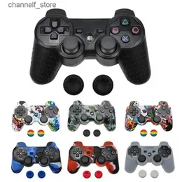 Controller di gioco Joystick Cover in silicone per controller Skin Decal Case per Playstation 3 Gamepad Controle Accessori di gioco con 2 tappi per impugnatura per polliceY240322