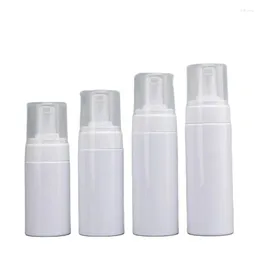 Storage Bottles 20pcs 100ml 120ml 150ml 180ml White Plastic Bottle PET Refillable Press Foam Pump Packaging Containers Empty Poaming
