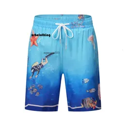 maglietta casa blanca Pantaloni da spiaggia da uomo Pantaloncini larghi con fodera in rete triangolare ad asciugatura rapida Casablanca Ocean World Submarine Summer