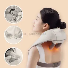 Massera nackkudde -massager för nacke och axel med värme Simulera mänsklig hand som grepp och knådning täcker viktiga akupoints dropshipping 240322
