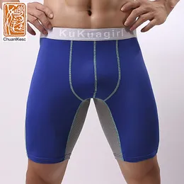 Underpants Men's Boxer Pants Large Size Lengthened To Prevent Abrasion Of Legs Breathable Underwear Sports Soft Quick Drying Fitness Shorts