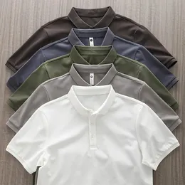 Dukeen Solid Color Camisetas Polo para homens Golf de manga curta Vestir verão COREA T-SHISTS PLAY CHURSHENS ROUSA DO