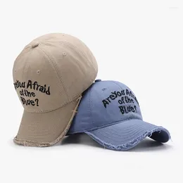 Kapity Regulowane haftowane czapka baseballowa swobodna litera Outdoor Anti UV Sport Snapback Hats Unisex Solid Color Visor