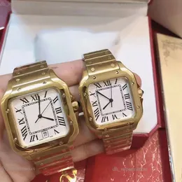 Tasarımcı Erkek Saat Cartisiers Watches Gold Watch 40mm 35mm Otomatik Kayma Hareket Paslanmaz Çelik Bilezik Su geçirmez Saatler Orologio