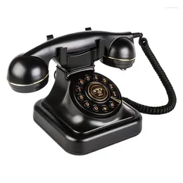 Decorative Plates Retro Landline Telephone Old Fashioned Vintage Phones With Classic Metal Bell For Home Office