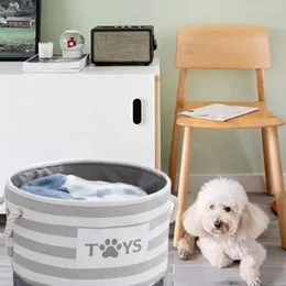 Hundkläder leksak förvaringskorg för att organisera husdjursleksaker filtar kopplar och matlådor tecknad tyg smutsig tvätt hink