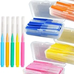 Escova 120 pçs escovas interdentais cuidados de saúde escova de dentes limpadores interdentais ortodônticos escova de dentes ferramenta de higiene oral