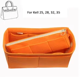 For Kel l y 25 28 32 35Basic Style Bag and Purse Organizer wDetachable Zip Pocket3MM Premium Felt Handmade20 Colors 21086218550