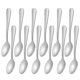 Kaffescoops 12 PCS Ice Cream Scoop Stirring Spoon rostfritt stål Mini dessert servering