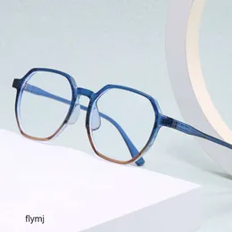 2 Stück Mode-Luxus-Designer-Brille mit flachem Spiegel, polygonal, personalisierbar, vielseitig, lässig, modisch, Anti-Blaulicht-Brille mit verstellbaren Graden