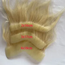 Toupees Toupee dünne Haut Basis v Style Front Männer Toupe natürlicher Haaransatz 100%menschliches Haar Frontaler Männchen Vollhaut Haarteile Haarteil Blond