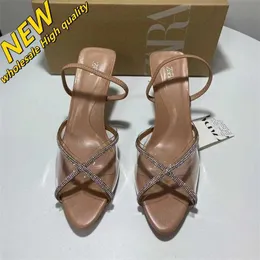 저렴한 상점 90% 할인 도매 장식 Za Womens Strip Shoes 생선 다이아몬드 입 입구 투명한 크로스 물 등 끈 다용도 스타일 한국 에디션 고품질