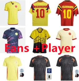 2024 Colombia soccer jerseys 24 25 JAMES FALCAO CUADRAD football shirt Rodriguez Camiseta maillot de foot camisetas de futbol 1990 Retro Valderrama Player version