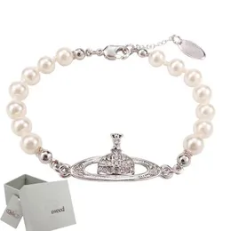 Bracciale con perline con scatola Filo di perle Braccialetti con diamanti Tennis Planet Donna Gioielli firmati in oro Accessori moda Consegna a domicilio Ebreo Otwpo