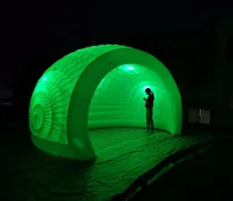 Tenda de cúpula inflável personalizada 8x5x4mH (26x16,5x13,2 pés) com iluminação LED para eventos / cobertura de palco iglu semicírculo inflado