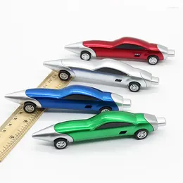 Creative Stylish Electropated Car Model Blue Ball Pen Pen Vehicles Toys Delicate Sports utseende Elevpriset