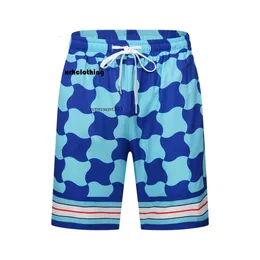 casa blanca t shirt Trendy Summer Casablanca Shorts for Men's Diamond Checkered Castle Fashion Trend Casual Sports Five Point Beach Pants