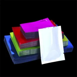 wholesale Lot Open Top Foil Mylar Bags Vacuum Heat Sealer Foil Pouch for Dried Food Heat Sealable Aluminum Foil Vacuum Baggie Flat ZZ