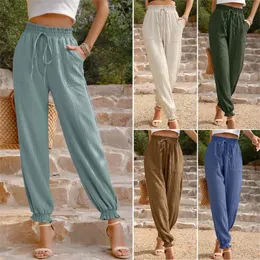 DIYUN Casual Pants Womens 2023 Summer USA Station High tali