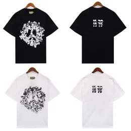 2024 Mode Sommer Newgraphic Tee Designer Shirts Denim Black White Foam Skull Print Casual Crew Neck T-Shirt