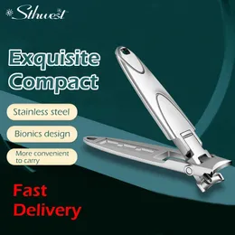 Compact Nail Clippers Foldbara nagelskärare Manikyrverktyg Portable Fingernail Clipper med nyckelkedjessax 240307