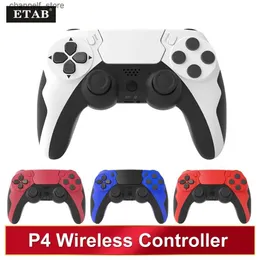 Kontrolery gier joysticks Nowy kontroler bezprzewodowych płyta gier Bluetooth podwójna wibracje 6Axis Joypad z portem słuchawkowym mikrofonu Touchpad odpowiedni do PCY2403