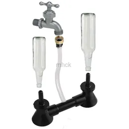 Bar Tools Double Head Wine Rinser Beer Bottle Washer Homebrew Beer Wine Cleaning Equipment Cleaner With Kitchen Faucet Adapter Bar Tools 240322