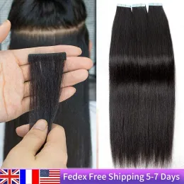 Extensions Mrshair Invisible Light Yaki Straight Tape Injected Tape in Human Hair Extensions Remy 4x0.8cm Black Core Lim Seamless